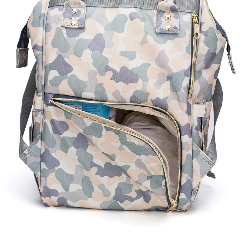

Mummy Maternity Nappy Diaper Bag Large Capacity Baby Care Wet Bag Mother Bags Camouflage Nappy Changing Backpack