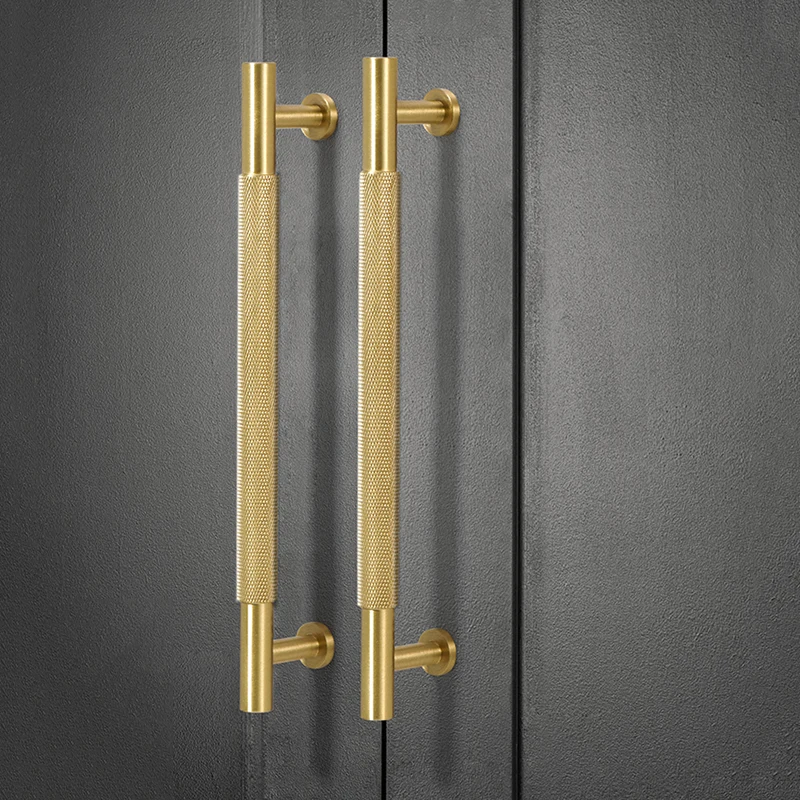 

Top Luxury 10PCS Solid Pure Brass Knurled Furniture Handles Drawer Pulls Cupboard Wardrobe Kitchen Shoe TV Cabinet Pulls Pens