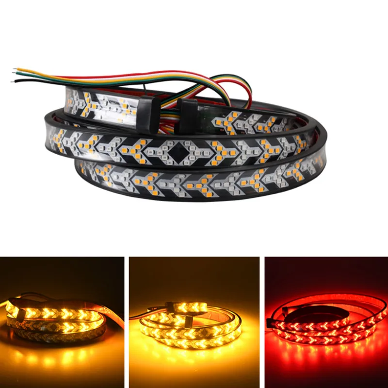 

24V Car LED Tailgate Light LED Truck Tailgate Light Bar Red Running Turn Signal Brake Reverse Backup Tail light Strip