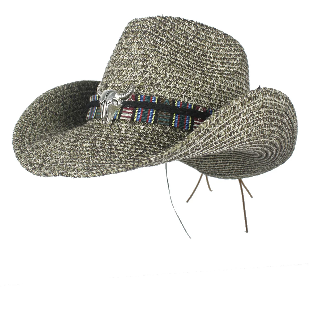 Кепка в ковбойском стиле для мужчин и женщин модная Соломенная Панама ручной
