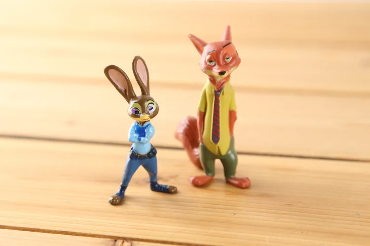 NEW Amazing 12 шт./компл. фигурка животных игрушки Кролик Джуди хопс лиса Ник Вайлд