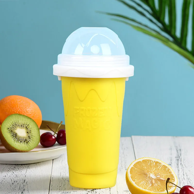 

Durable Quick-frozen Smoothies Slush Ice Cream Quick Cooling Cup Milkshake Smoothie Frozen Squeeze Bottles Magic Slushy Maker