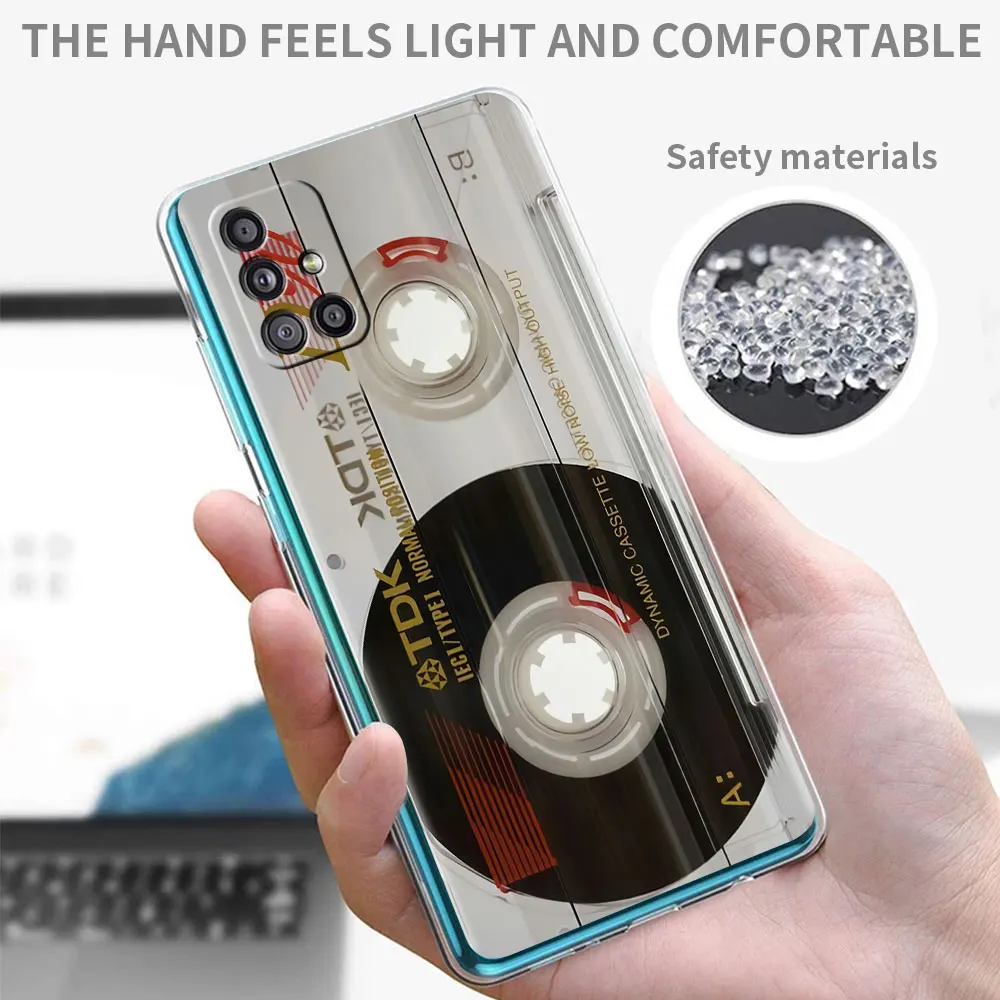 Retro Camera Circuit Board Case For Samsung Galaxy A51 A21s A52 A71 A12 A31 A41 A32 A02s M31 A11 A72 M51 Transparent Phone Cover