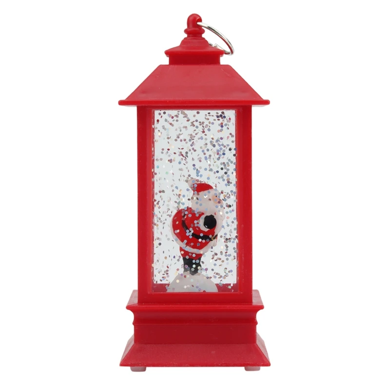 

Рождественские маленькие масляные фонари, светодиодные фонари, рождественские подарки, украшения, огни пламени, красный Санта-Клаус