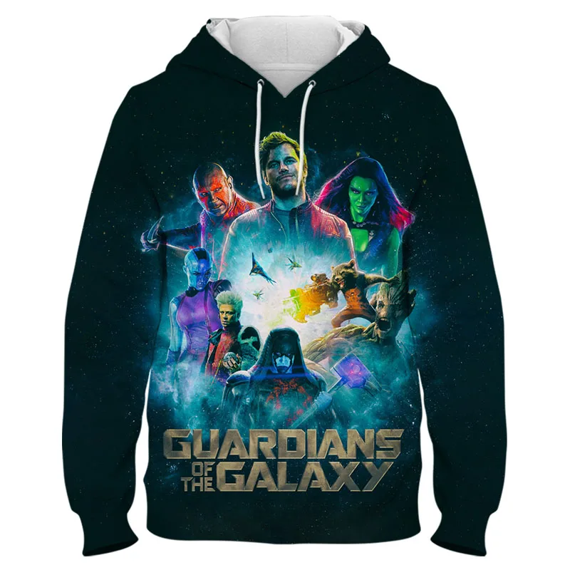 

Marvel Movie Guardians of the Galaxy Hoodie Men Women 3D Print Hooded Sweatshirt Boy Girl Kids Hip Hop Streetwear Hoodies Tops