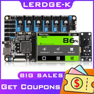 LERDGE 3d плата принтера ARM 32-битная плата управления контроллер материнская плата 3,5-дюймо вый экран Diy частей материнской платы матч PT100 датчик TMC2208 LV8729 A4988 для Ender 3 CR10