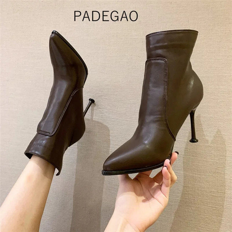 

Сапоги женские, на молнии, на высоком каблуке, в Корейском стиле, зима 2020