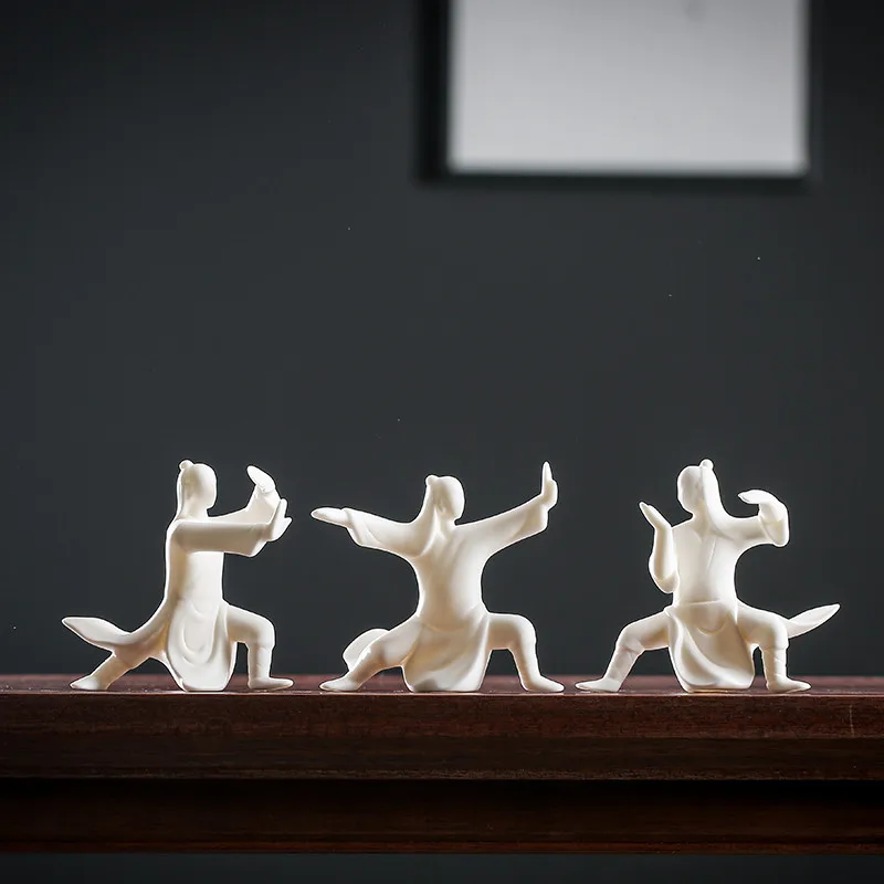 Креативные керамические статуэтки Тай Чи для офиса рабочего стола украшения