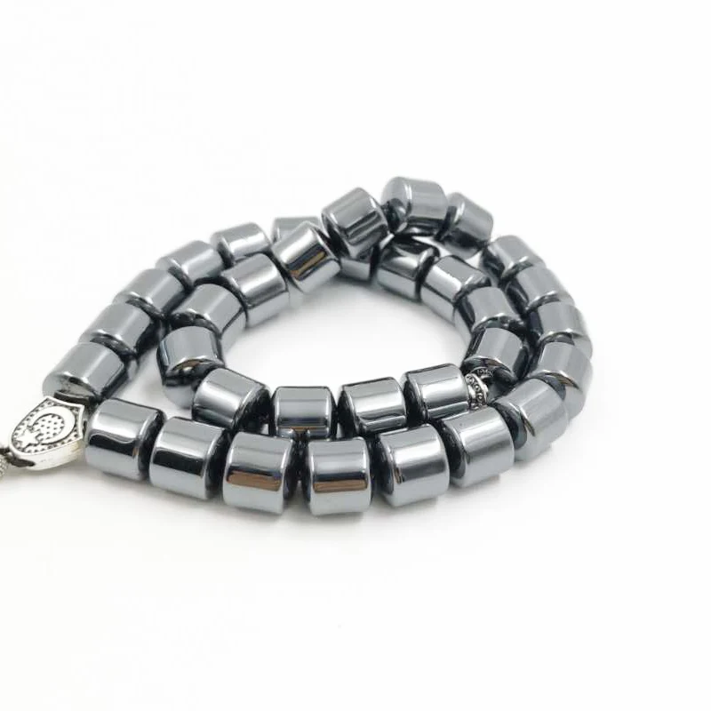 Натуральный гематитовый камень Tasbih способствует циркуляции крови misbaha 33 бусины