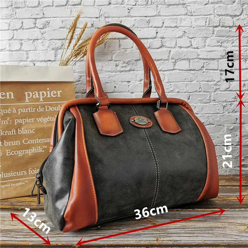 2020 женские кожаные сумки высшего качества винтажная вместительная сумка на