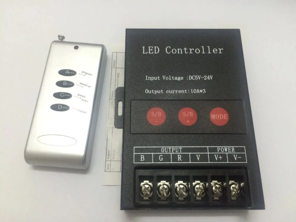 

4 Key Button Aluminum DC5-24V 30A 360W 720W RGB LED Wireless RF Remote Controller Dimmer for 5050 3528 RGB LED Strip Light Lamp