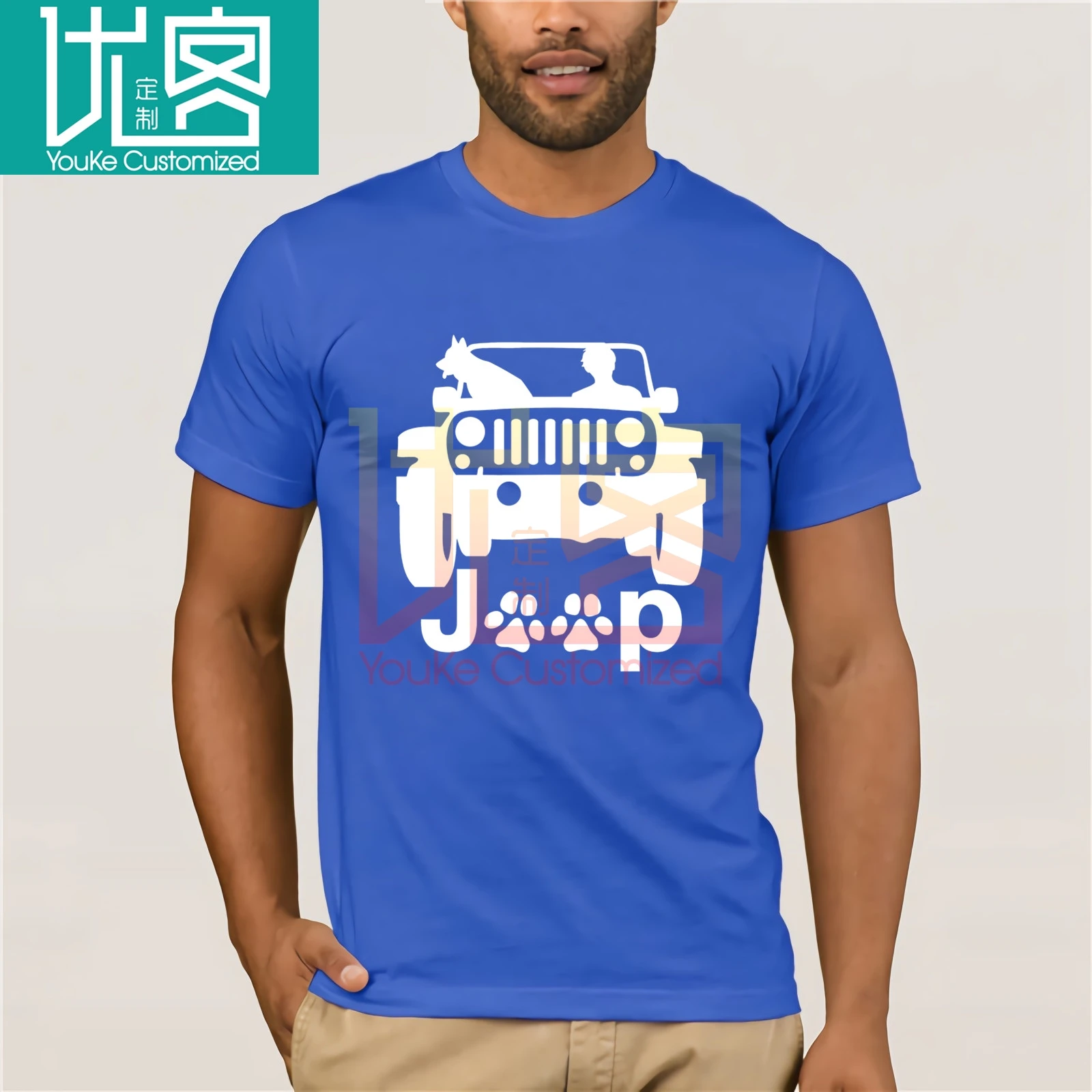 Бренд La Maxpa Humor Jeep Canine And Dog футболка 2020 обычная для мужчин Уличная Мужская с