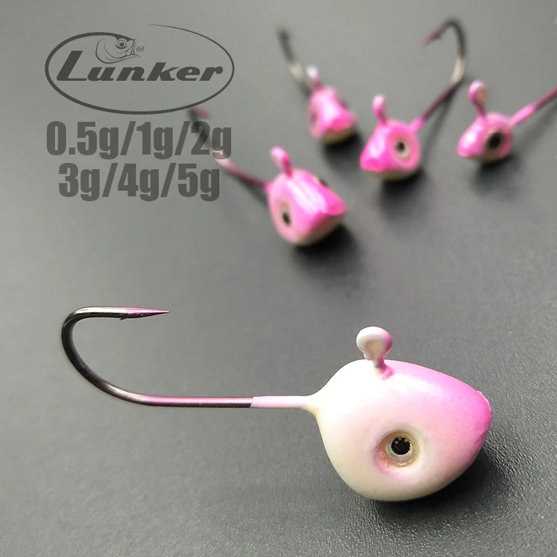 Lunker джиг головка 0 5 г 1 2 3 4 мини червячная трубка окрашенная Мягкая приманка