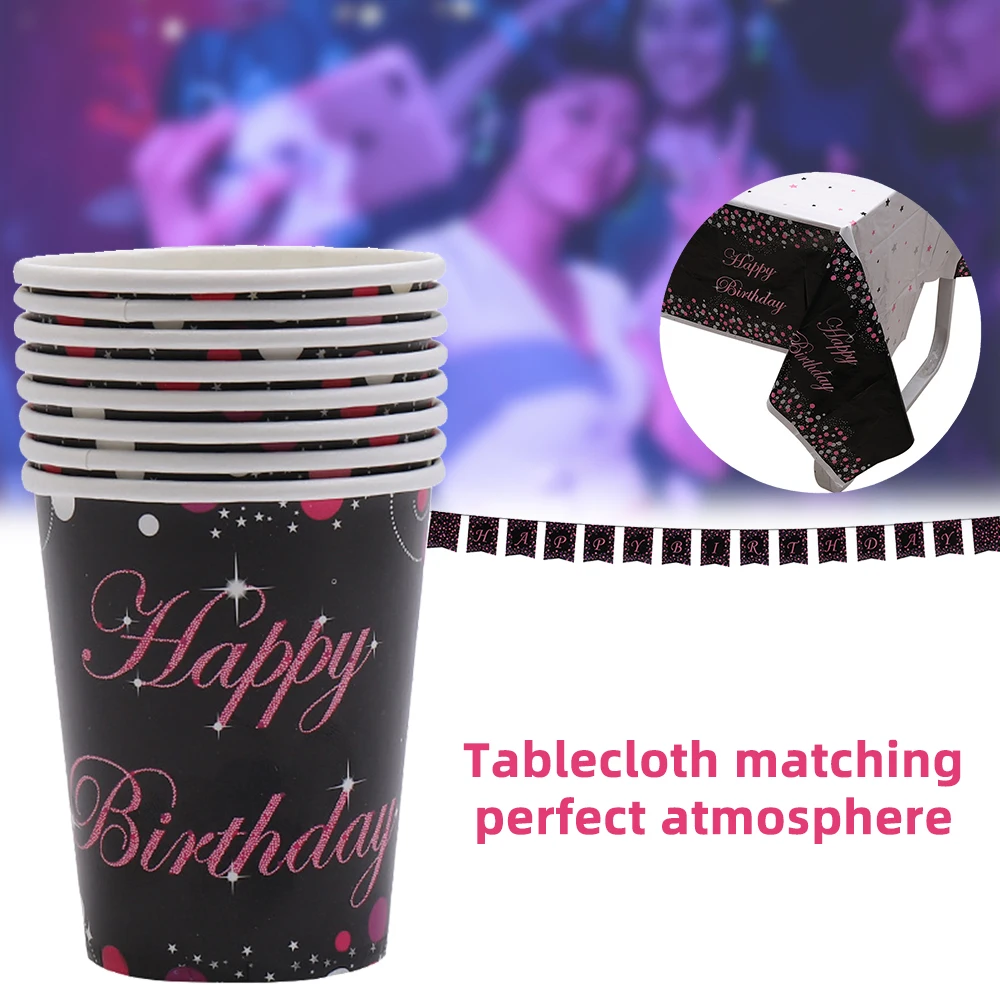 

18th Birthday Theme Party Supplies Set Box Napkins Plates Tablecloth Cups Knives Forks Spoons Birthday Party Decor Kids Gifts