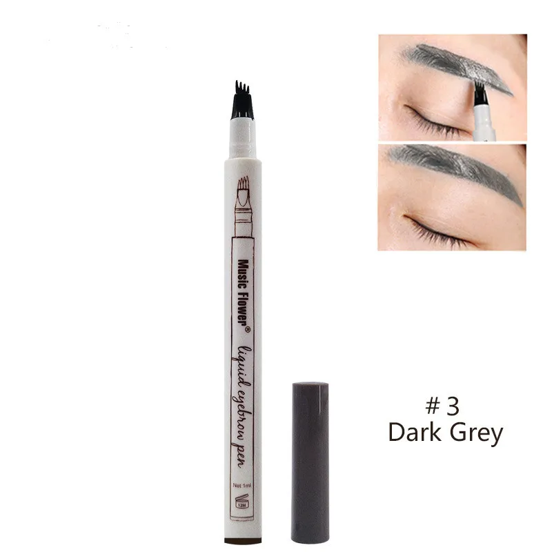 Водостойкий карандаш для бровей с вилкой микроблейдинг татуажная ручка тонкий