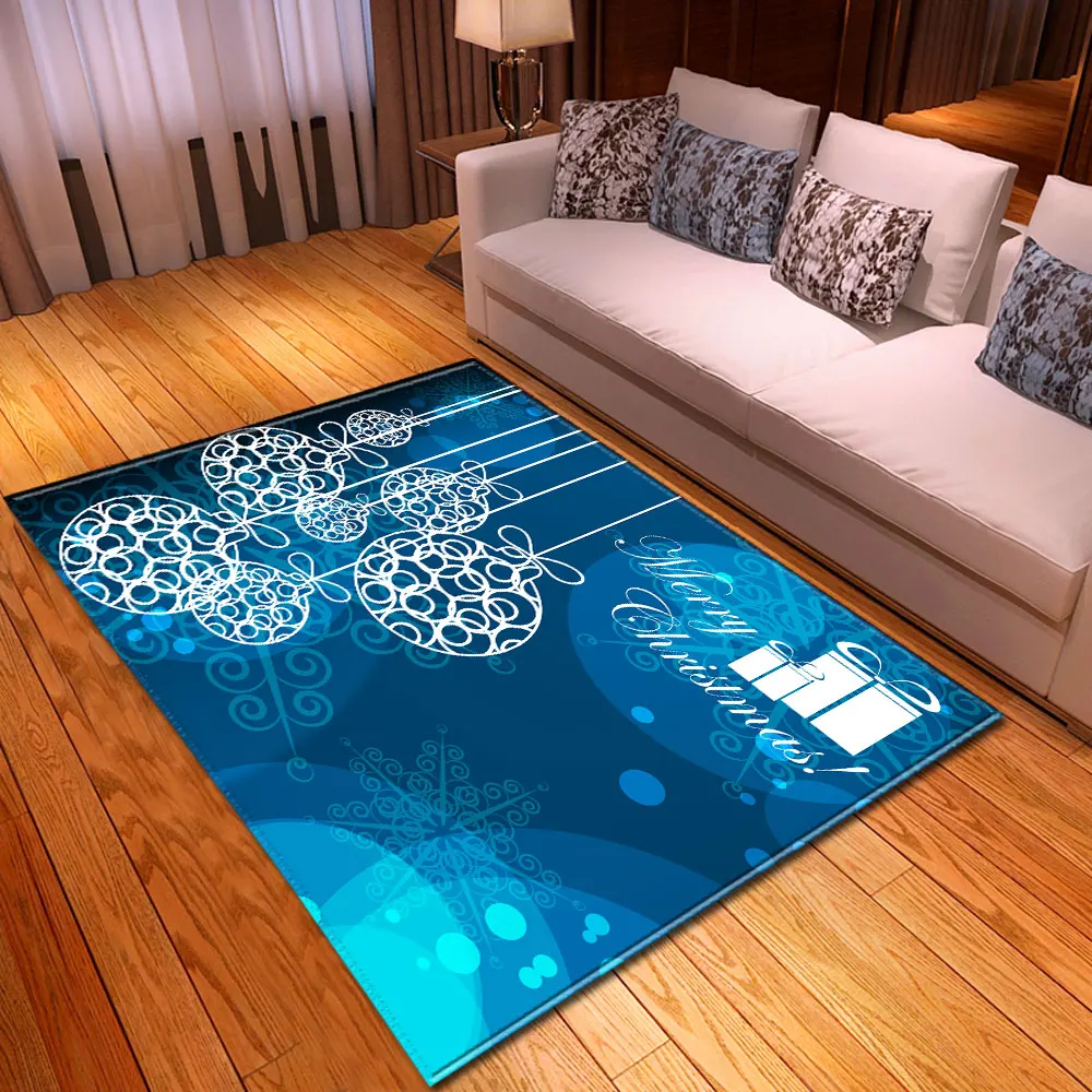 Современный Рождественский коврик из снежинок фланелевый для столовой домашний