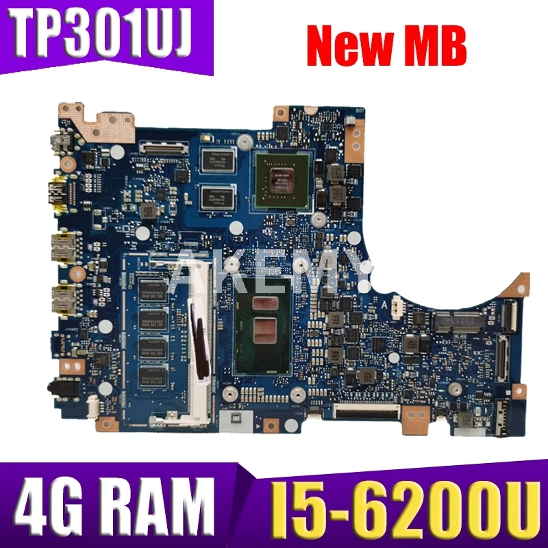 

Akemy TP301UJ материнская плата для ASUS TP301UA Q303UA оригинальная материнская плата 4GB-RAM I5-6200U GT920M-2GB протестирована 100% рабочая материнская плата