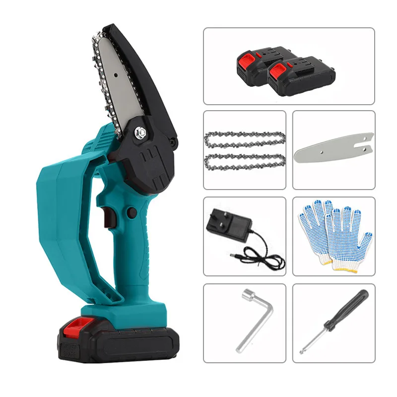 

Wood Cutter Electric Chain Saw Lithium Battery Mini Pruning One-handed Garden Tool With Chain Saws Rechargeable Woodworking Tool