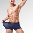 Мужские сексуальные бесшовные боксеры из ледяного шелка, одежда для сна, дышащее нижнее белье, шорты, удобные трусы, трусы