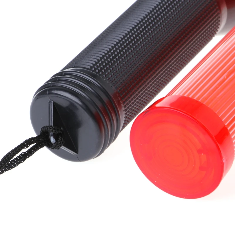 

Plastic Traffic Wand Powerful LED Flashlight Torch 3 Modes Strobe Setting N1HD