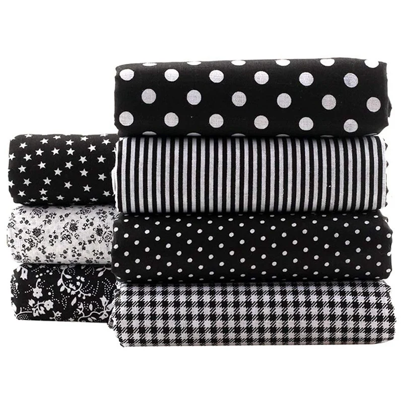 

7Pcs/Lot Floral Cotton Fabric Textile Quilting Patchwork Fabric Quarter Bundles Fabric for Scrapbooking 50X50cm