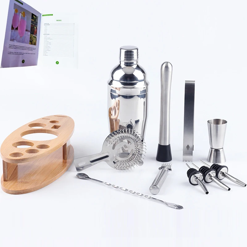 11 шт./компл. шейкер для коктейлей из нержавеющей стали пробка бутылок ложка зажим