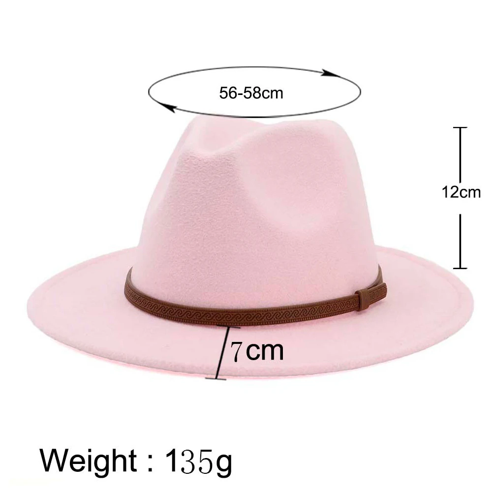 

2021 Unisex Men Women Fedora Hat With Belt Wide Brim Hat Panama Hat Outdoor Travel Hat Pop Adult Hat