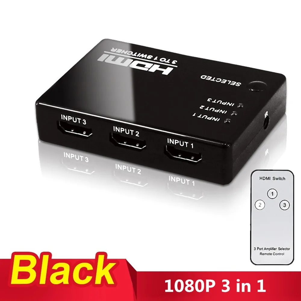 HDMI переключатель 2,0 4K 60Hz сплиттер HDR HDMI коммутатор адаптер 4 в 1 выход аудио экстрактор ARC для xbox 360 PS4 3 Smart Android HDTV - Цвет: 1080P 3in1 Black