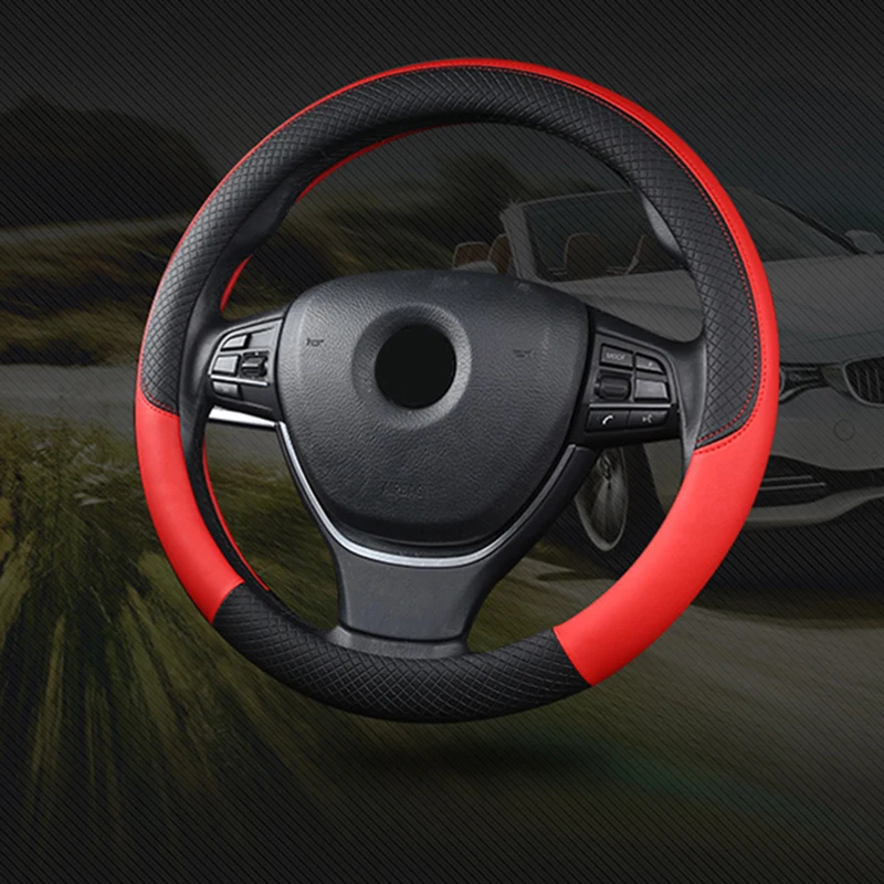 Чехол SEAMETAL для рулевого колеса автомобиля 37 см 38 кожаный Противоскользящий