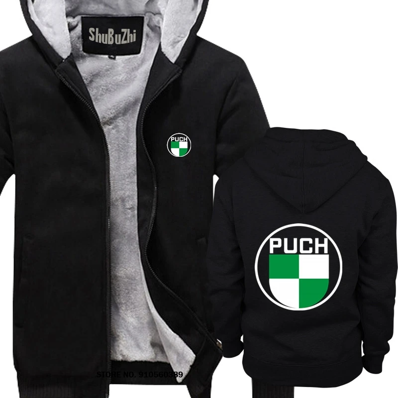 

Puch Bicycles Automobiles Color Black Size S To 5XL Men's jacket New thick hoodies Men Fashion hoody winter coat bigger size