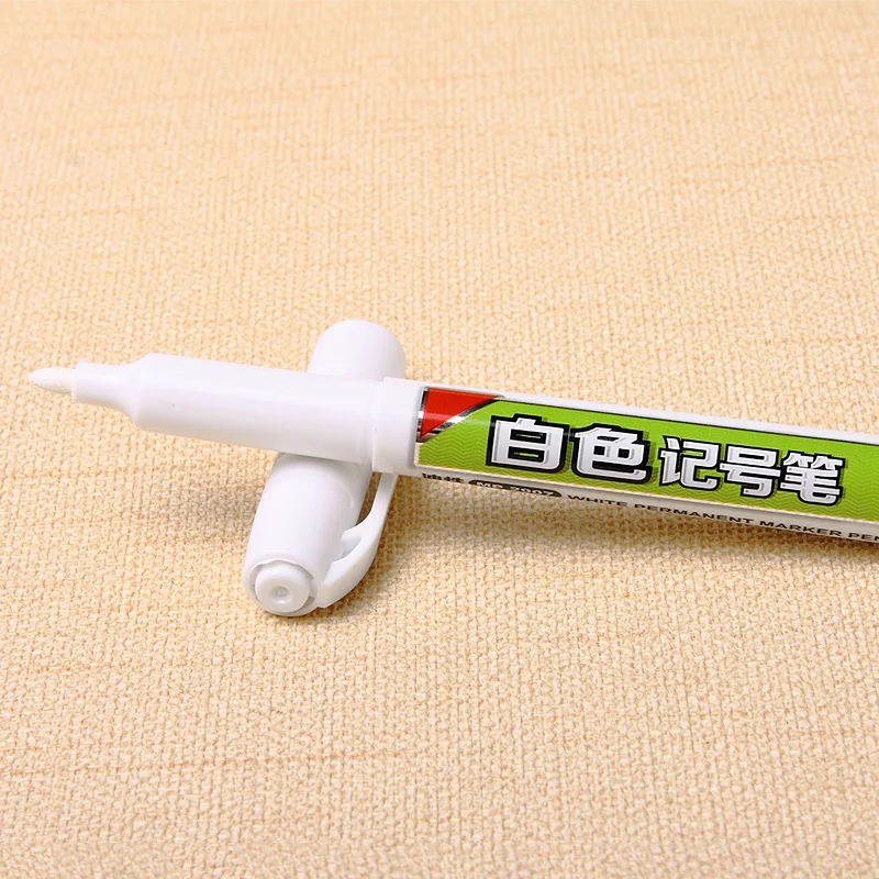 Oil White marker pen Strong adhesion can be written on any smooth surface 12pcs free shipping