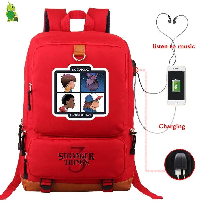 9 Mochila странные вещи рюкзаки мужские женские рюкзак USB зарядка путешествия ноутбук рюкзак большие школьные сумки для подростков мальчиков девочек - Цвет: 9