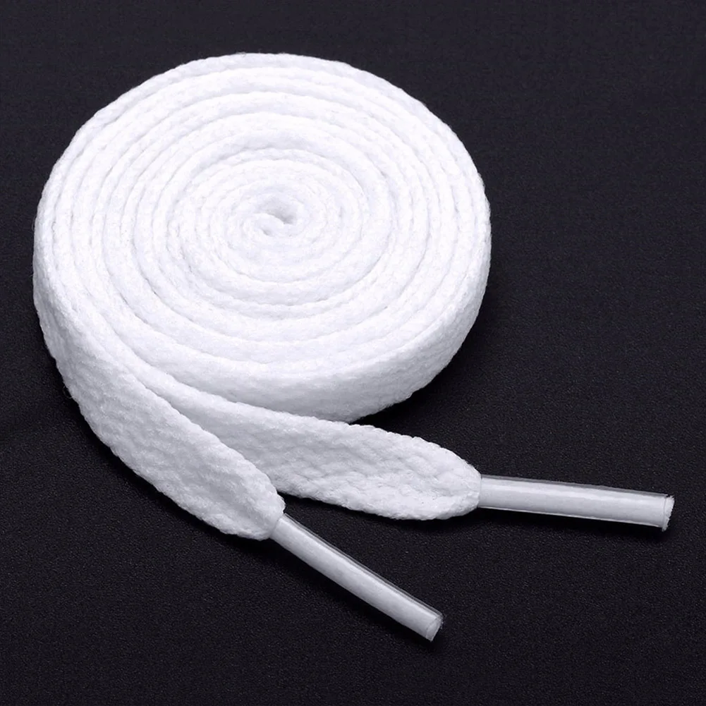 

1Pair Fashion Sports Casual Shoe Lace Solid Flat Shoelace Double Flat Laces High Quality Polyester Shoelaces 15 Colors