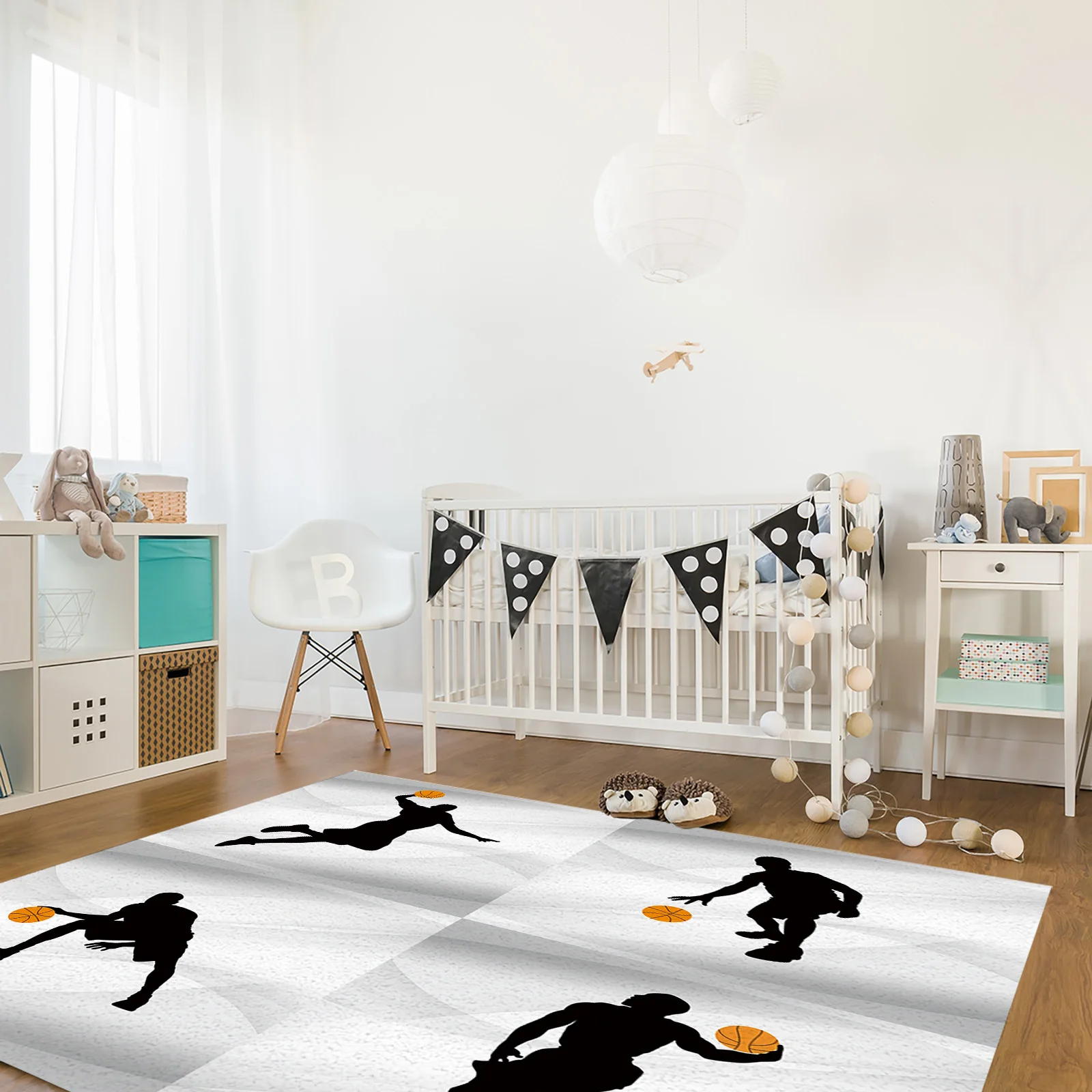 Баскетбольный Спорт серый фон ковер спальная комната прикроватное одеяло коврик