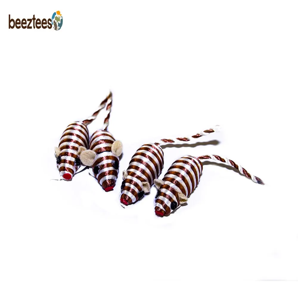 Beeztees Набор игрушек для Кошек &quotМышки полосатые&quot 5см х 4 шт|Игрушки кошек| |