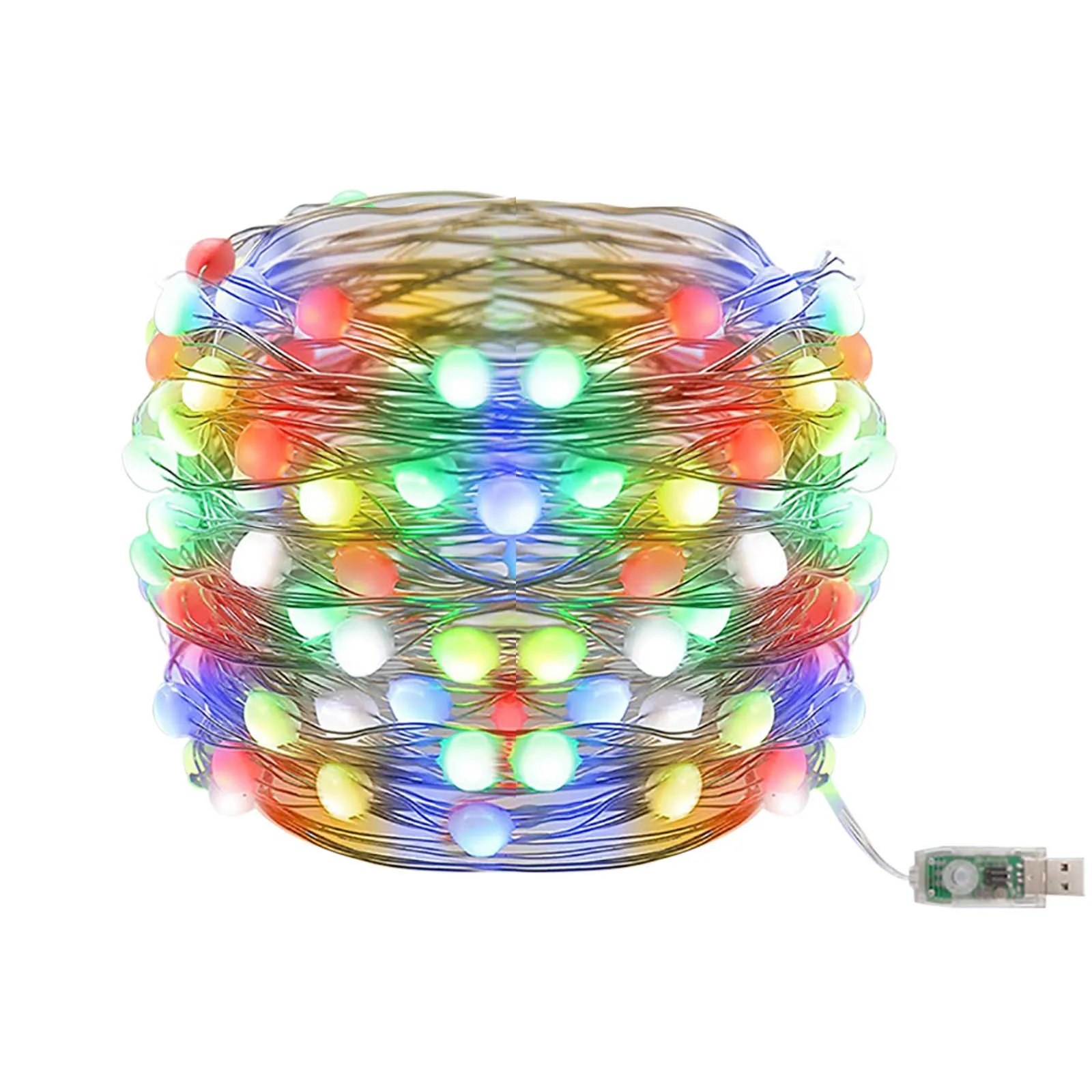

Led32 Key Rgb Point Control Symphony Running Water Chasing Copper-wire String Light Bar 2 Meters 20 Lights Holiday Decoration