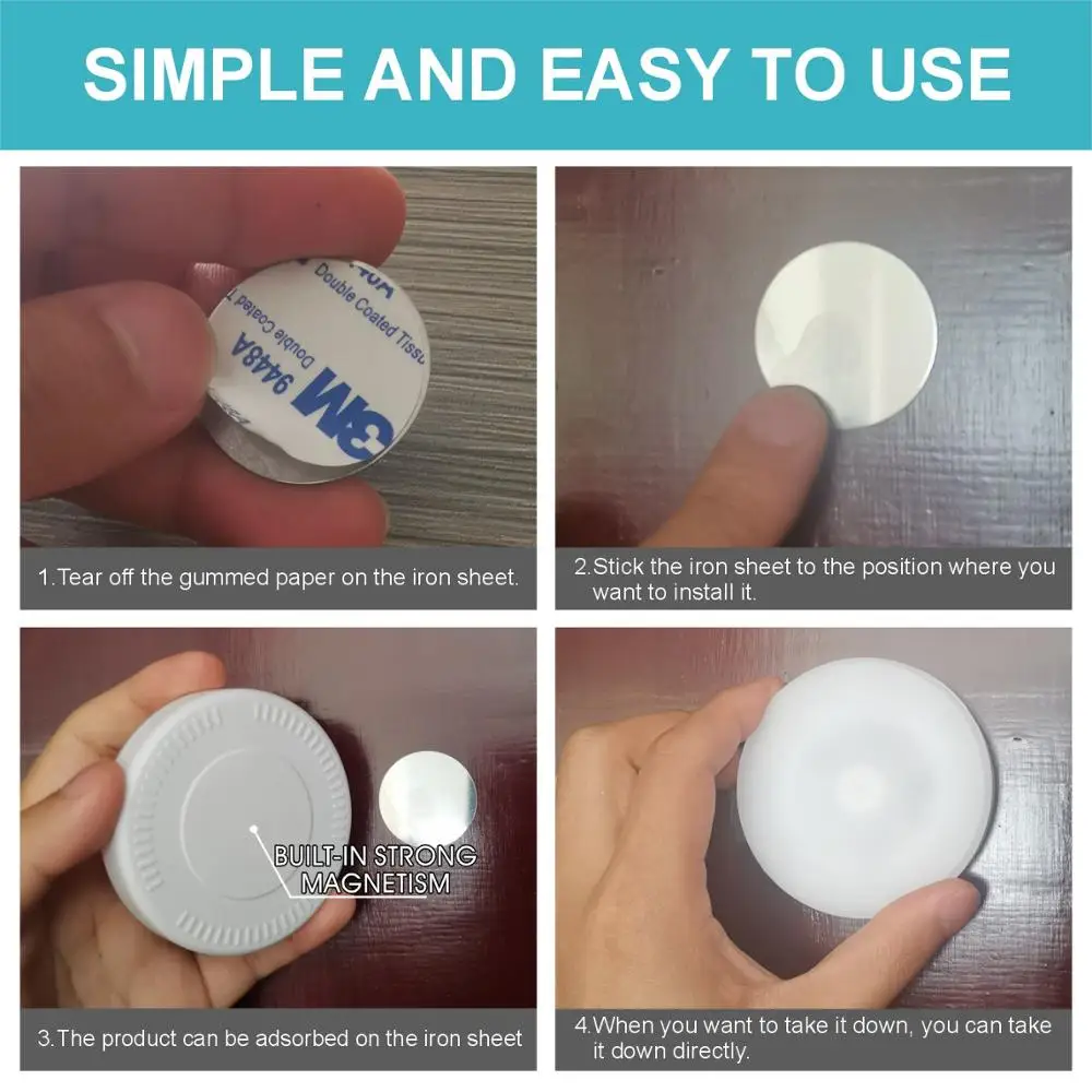 Светодиодный ночник с Usb зарядкой прикроватный беспроводной мини светильник