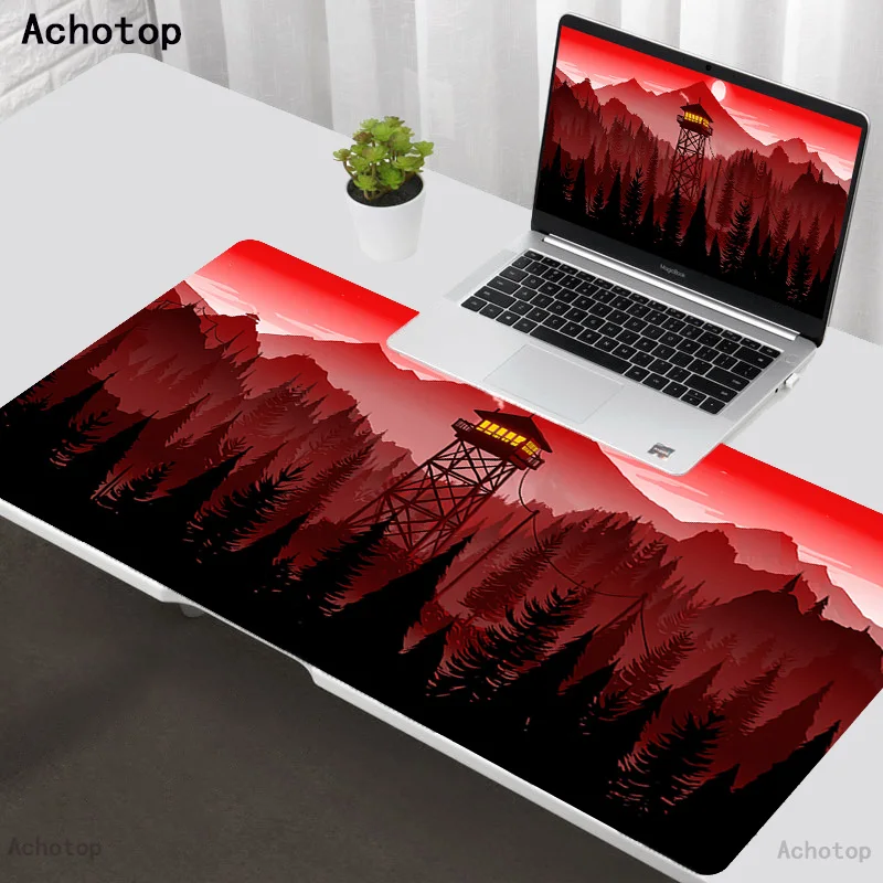 

High Quality Deep forest firewatch Natural Rubber Gaming mousepad tappetino Desk Mat Free Shipping Large Mouse Pad Keyboards Mat