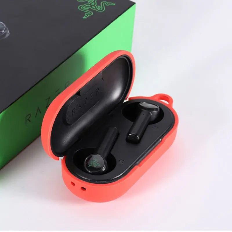 Силиконовый защитный чехол с карабином для наушников razer Hammerhead TWS Bluetooth 5 0