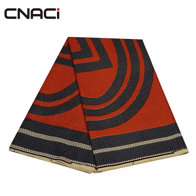 18090020 CNACI полиэстер Анкара ткань Африканский настоящий воск Принт 6 ярдов нигерийский Воск Принт Африканский батик ткань для платья - Цвет: 18090020