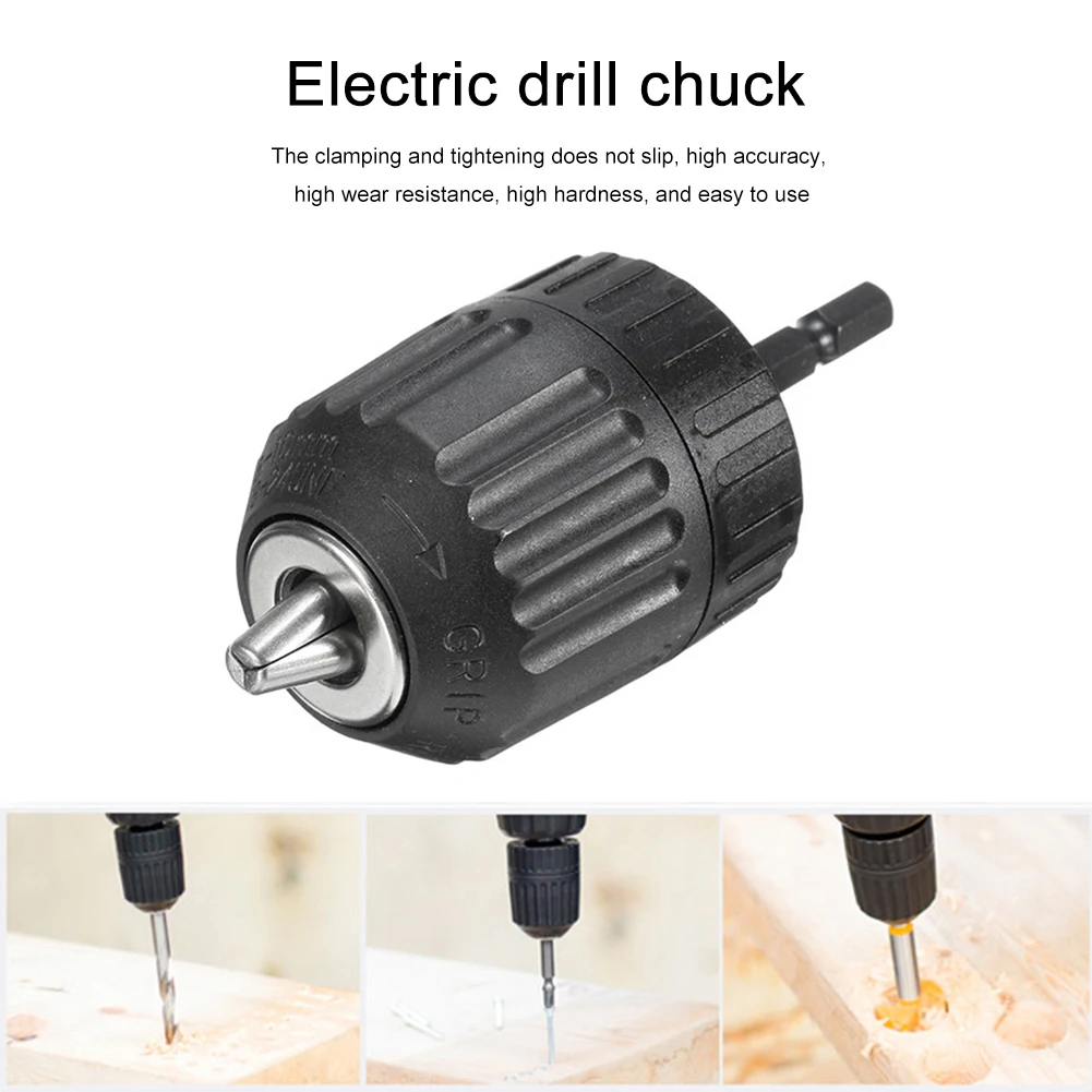 

Адаптер-конвертер с шестигранным хвостовиком, самоблокирующийся набор бесключевых патронов для дрели, самозатягивающийся патрон, адаптер ...