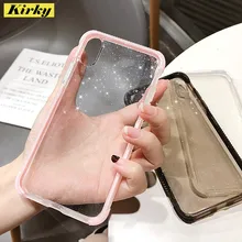 Shining Glitter Case For iPhone 12 Pro Max Mini 11 Pro Max 6s 7 8 Plus Anti-knock Silicone Transparent Cover For XR XS MAX