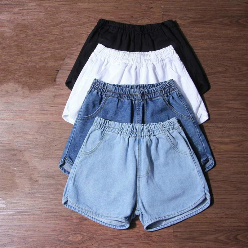 Шорты женские джинсовые с завышенной талией повседневные свободные пикантные