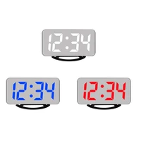 3 brightness adjustment table clock time led digital alarm wake up mute dimmable electronic desktop clocks for office bedroom
