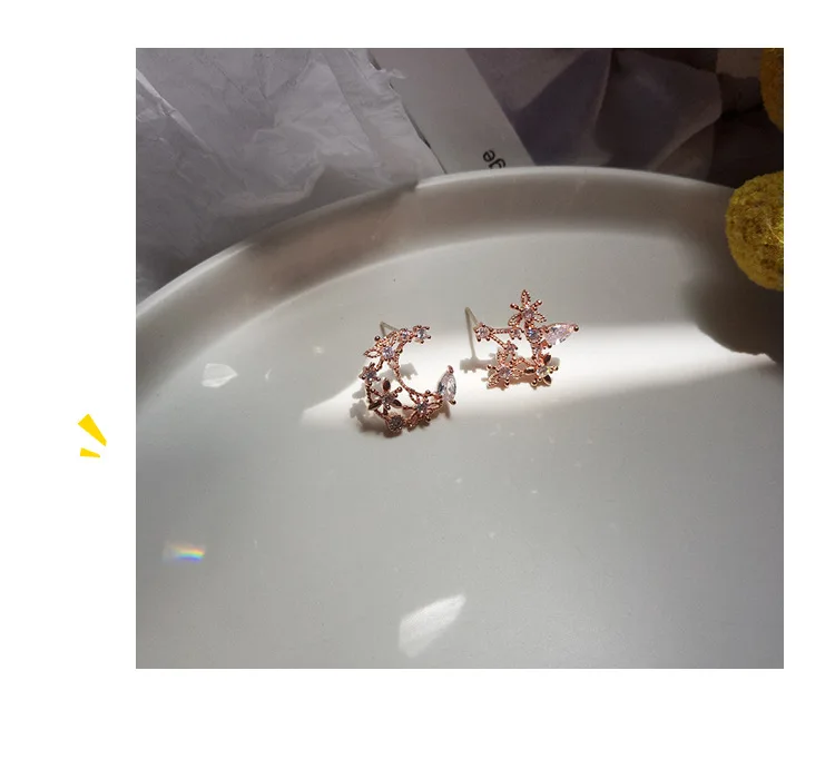 S925 needle новые асимметричные серьги-капельки для женщин модные нежные циркониевые красивые серьги-гвоздики ювелирные изделия серьги Подарки
