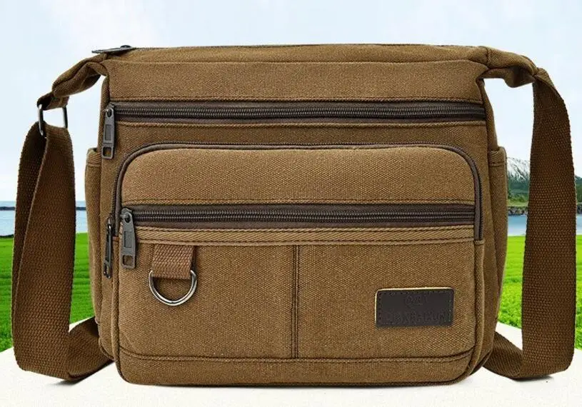 Новая скошенная сумка высокого качества холщовая Мужская и женская модная на