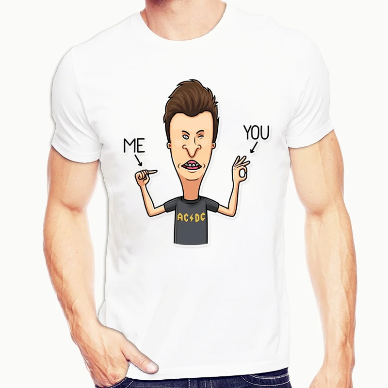 Футболка с коротким рукавом и круглым вырезом Beavis & Butthead Повседневная футболка