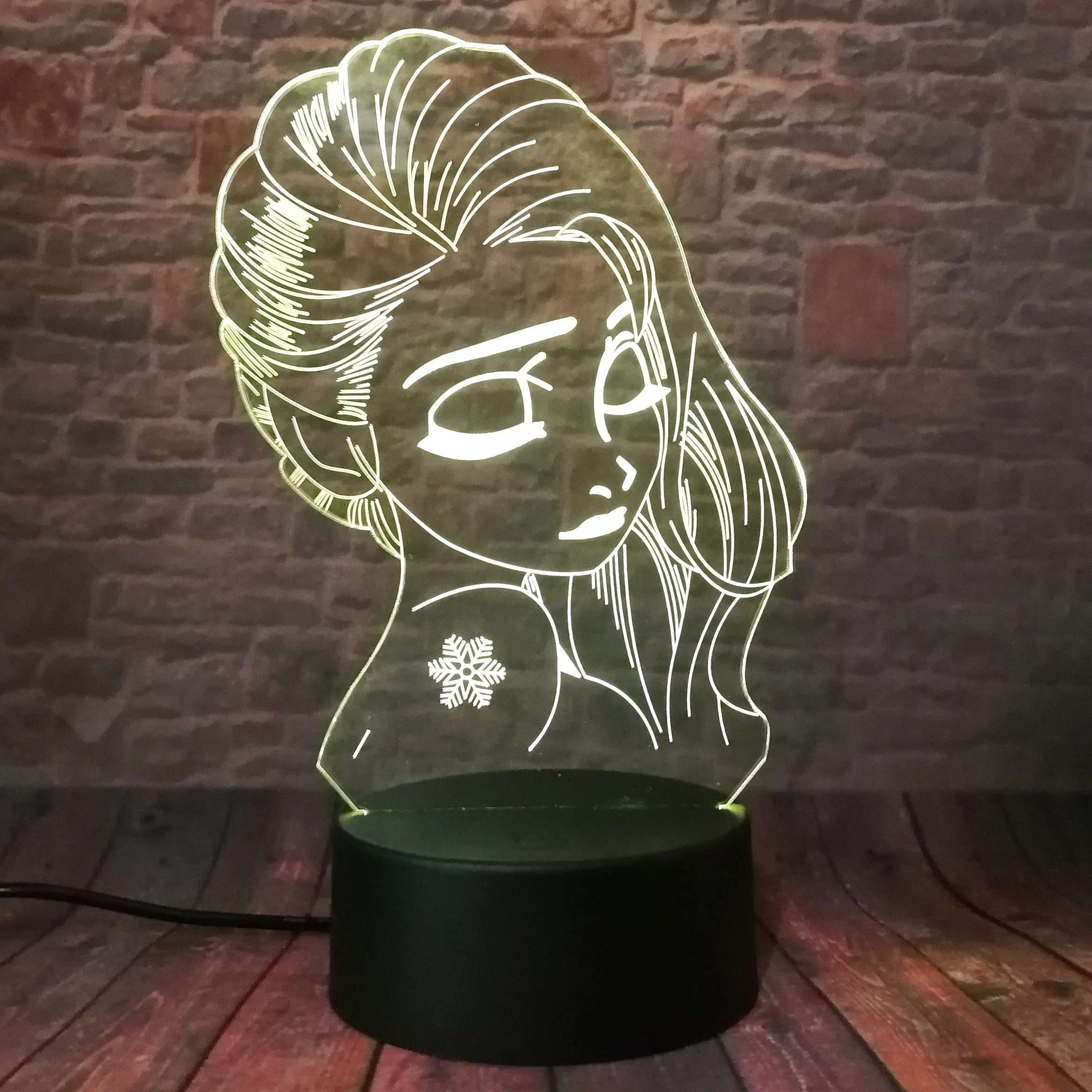 Феи Снежная королева Эльза из арендель фигурка СВЕТОДИОДНЫЙ Ночник светильник 7