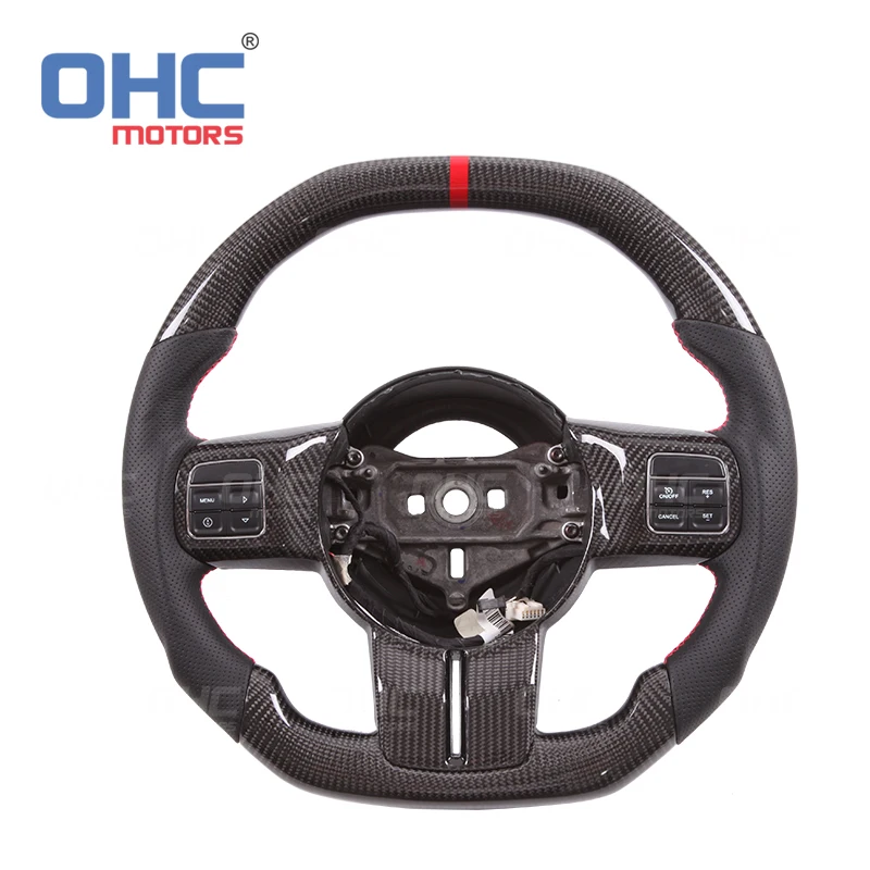 100% натуральное углеродное волокно Рулевое колесо для Jeep Wrangler|Рулевые колеса и