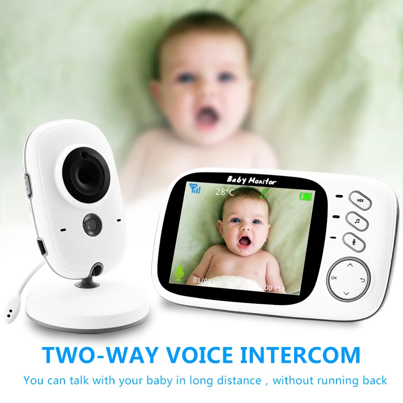 

VB603 Video Baby Monitor 2.4G Wireless with 3.2 Inches LCD 2 Way Audio Talk Night Vision Surveillance Security Camera Babysitter